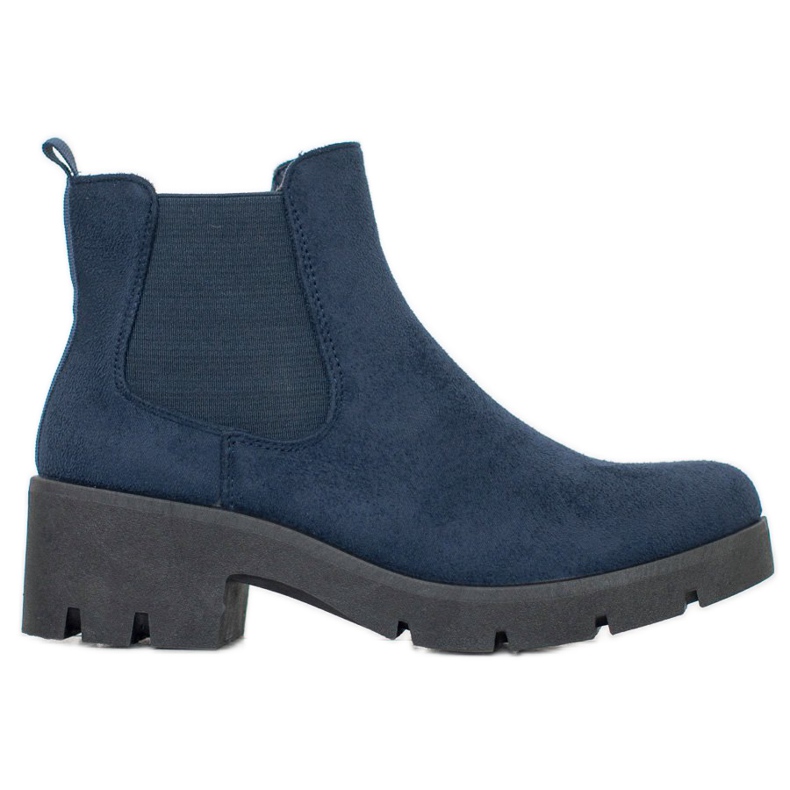 SHELOVET Bottines Chelsea sur la plateforme bleu
