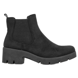 SHELOVET Bottines Chelsea sur la plateforme noir