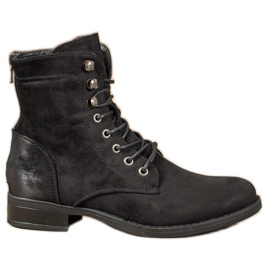 Goodin Trappeurs élégants en daim noir