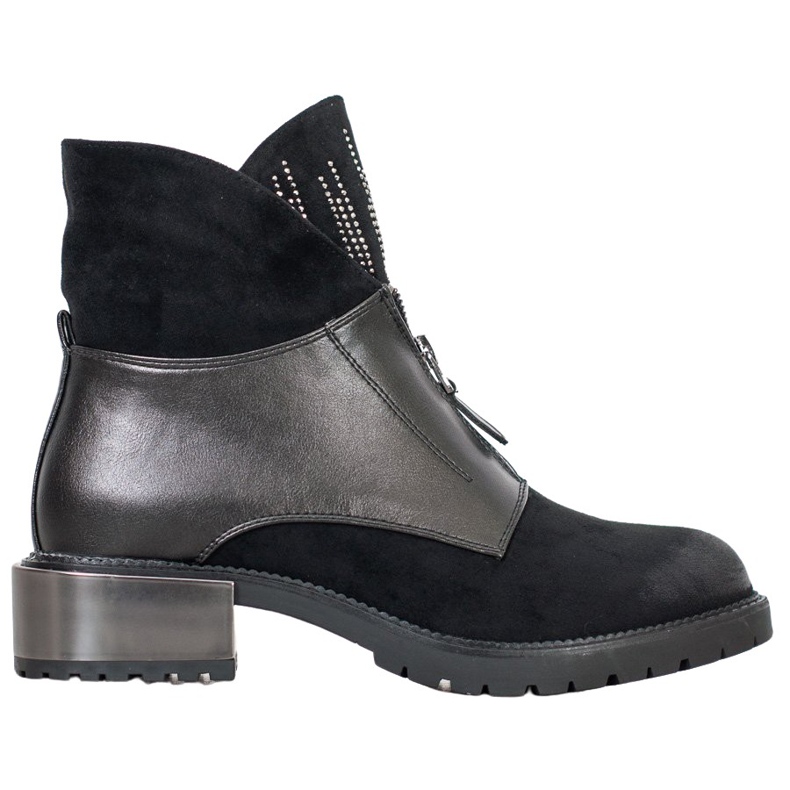 Goodin Bottes de mode chaudes le noir gris