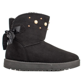 SHELOVET Mukluki avec des perles le noir SHELOVET Mukluki avec des perles le noir