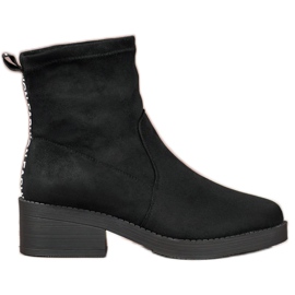 SHELOVET Bottes à enfiler à la mode le noir