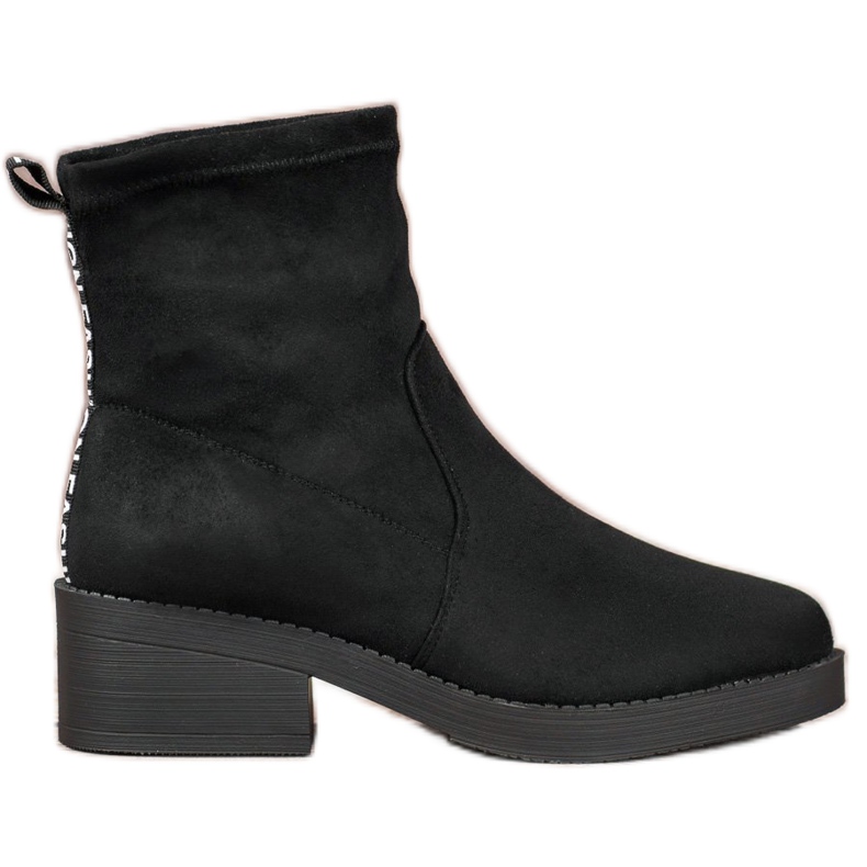 SHELOVET Bottes à enfiler à la mode le noir