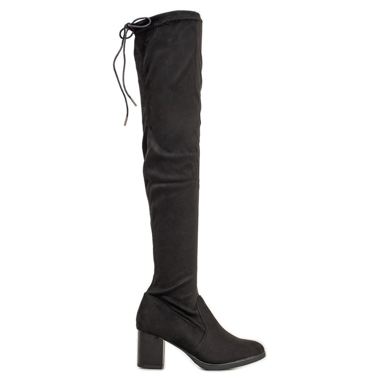 SHELOVET Cuissardes en daim le noir