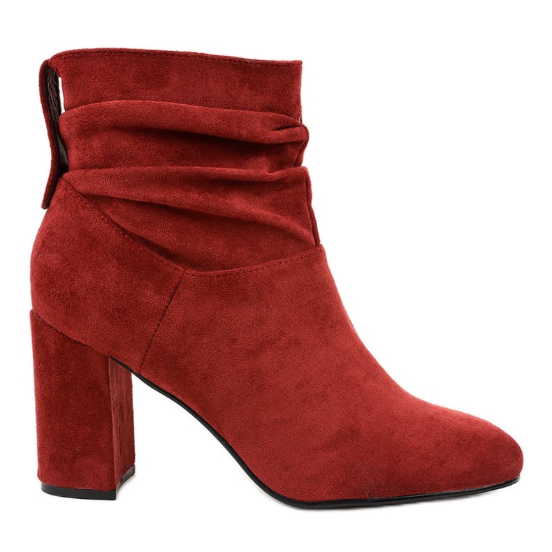 Bottines bordeaux élégantes sur le poteau 884 rouge Bottines bordeaux élégantes sur le poteau 884 rouge