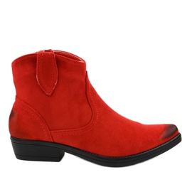 Bottes plates rouges pour femmes Bottes de cowboy K860
