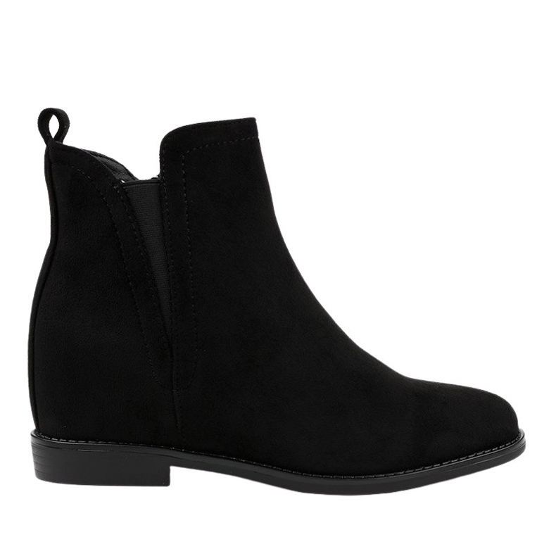 Bottines Chelsea noires à talon compensé BM279 le noir Bottines Chelsea noires à talon compensé BM279 le noir