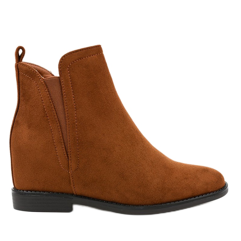 Bottines Chelsea marron avec un coin BM279 brun