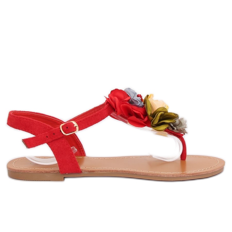 Tongs à fleurs rouges L518 Red II Genre