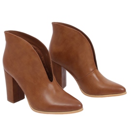 Boots à découpe marron RB38P Camel brun