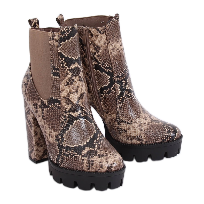 Boots sur la plateforme serpent DA31P Kaki Snake