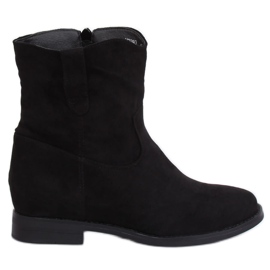 Bottines noires sur talon compensé caché NC980 Noir