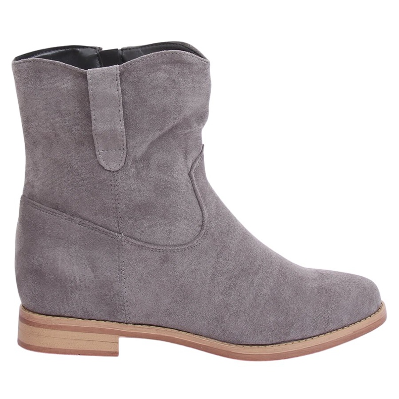 Bottes grises à talon compensé caché NC980 Gris