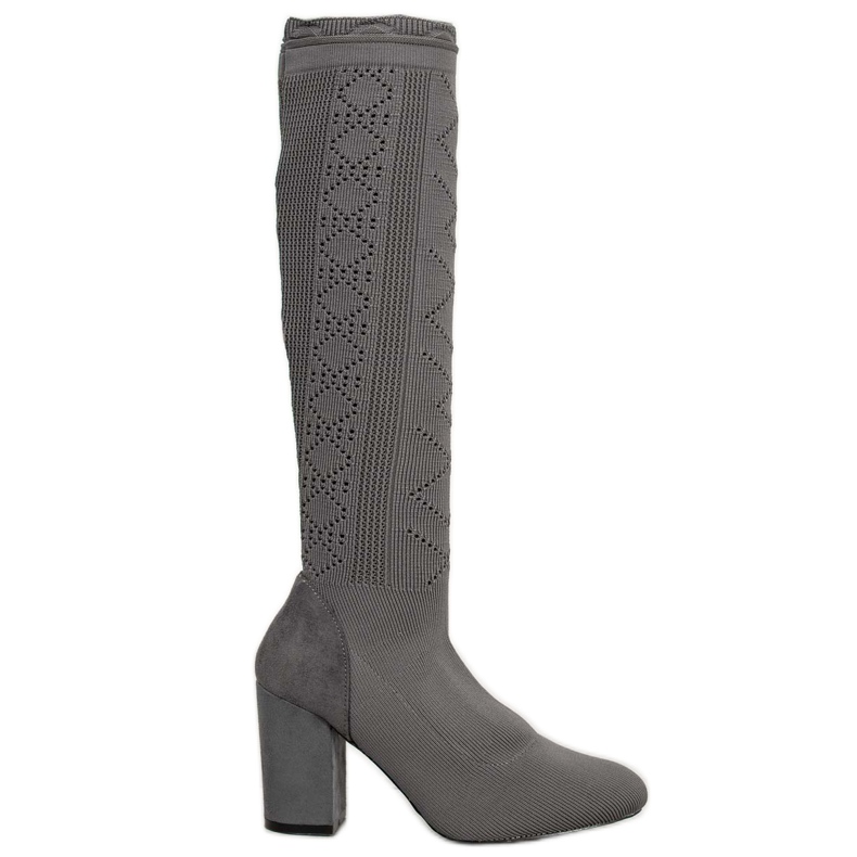 SHELOVET Bottes ajourées sur un poteau gris SHELOVET Bottes ajourées sur un poteau gris