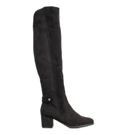 Goodin Bottes chaudes au-dessus du genou noir