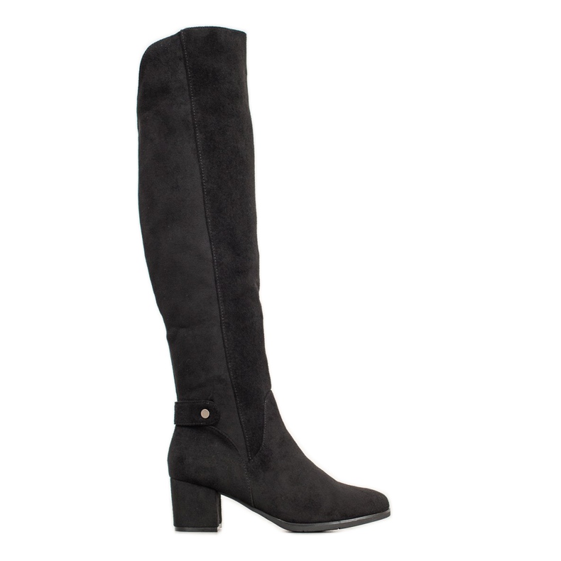 Goodin Bottes chaudes au-dessus du genou le noir