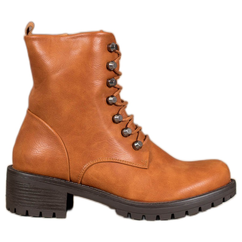 Kayla Travailleurs de la roche avec du cuir écologique brun