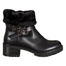 Marquiz Travailleurs chauds avec de la fourrure noir