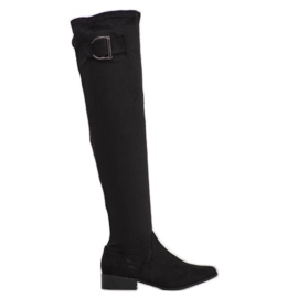 Jumex Bottes élégantes avec boucle le noir