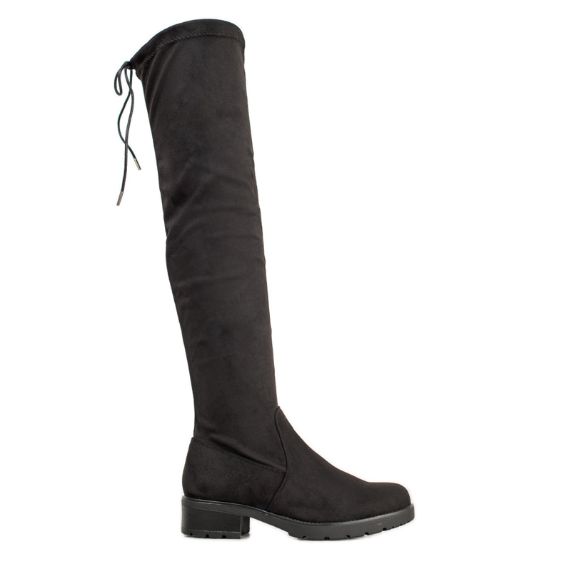 SHELOVET Bottes noires au-dessus du genou le noir