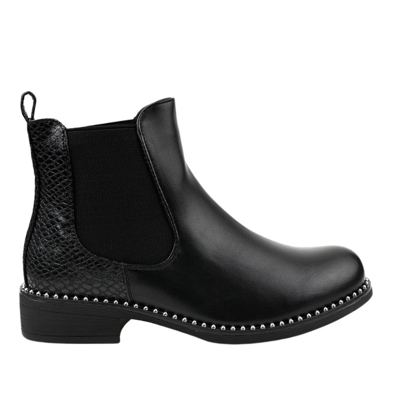 Bottines Chelsea plates noires HQ100 le noir