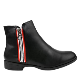 Bottines plates femme en daim noir 88-269 le noir