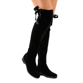 Bottes isolées en daim noir H308