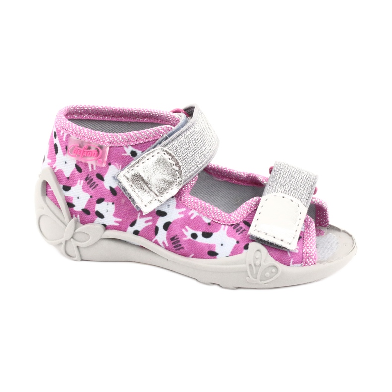 Chaussures enfant Befado 242P095 blanche le noir rose gris