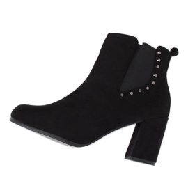 Bottines noires à talons hauts noir 8063 Noir le noir