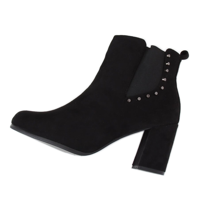 Bottines noires à talons hauts noir 8063 Noir le noir