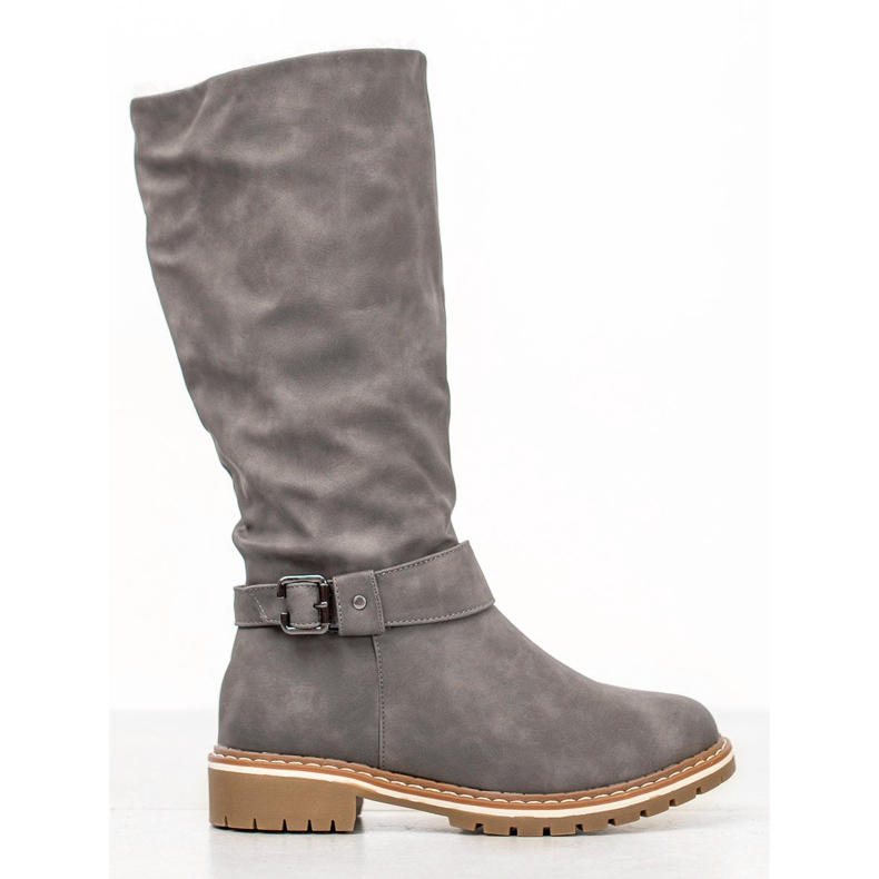 Super Me Bottes Avec Peau De Mouton gris