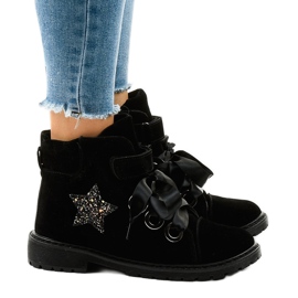 Chaussures de randonnée noires avec une étoile TL51-1 le noir