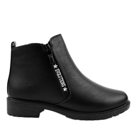 Bottines plates femme noires XY-526