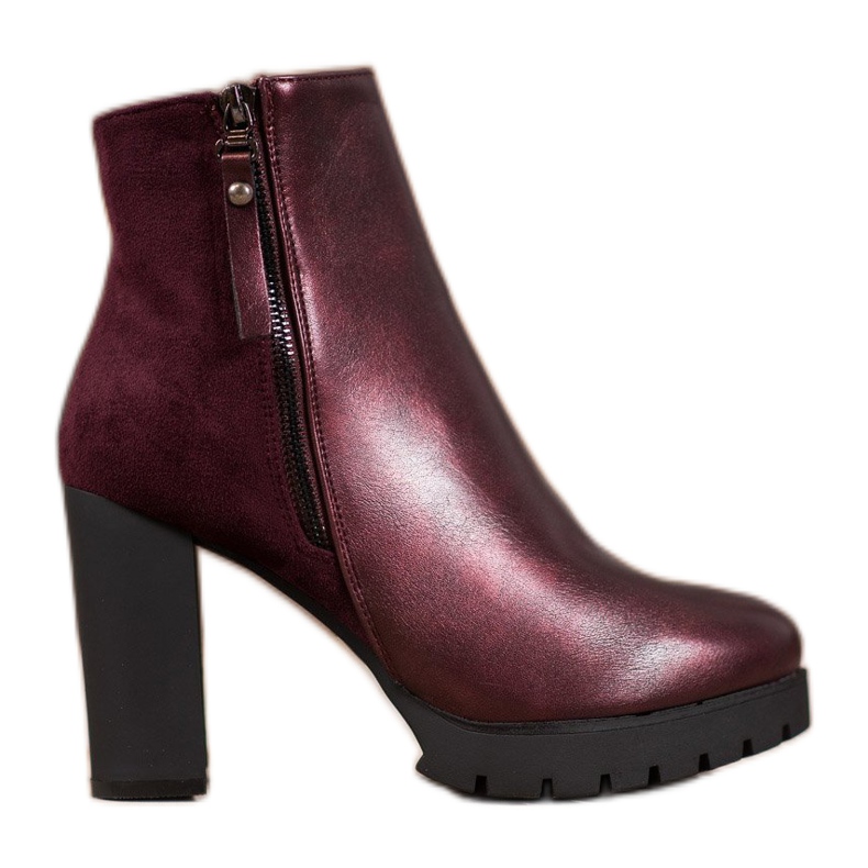 Bestelle Bottines bordeaux sur la plateforme rouge Bestelle Bottines bordeaux sur la plateforme rouge