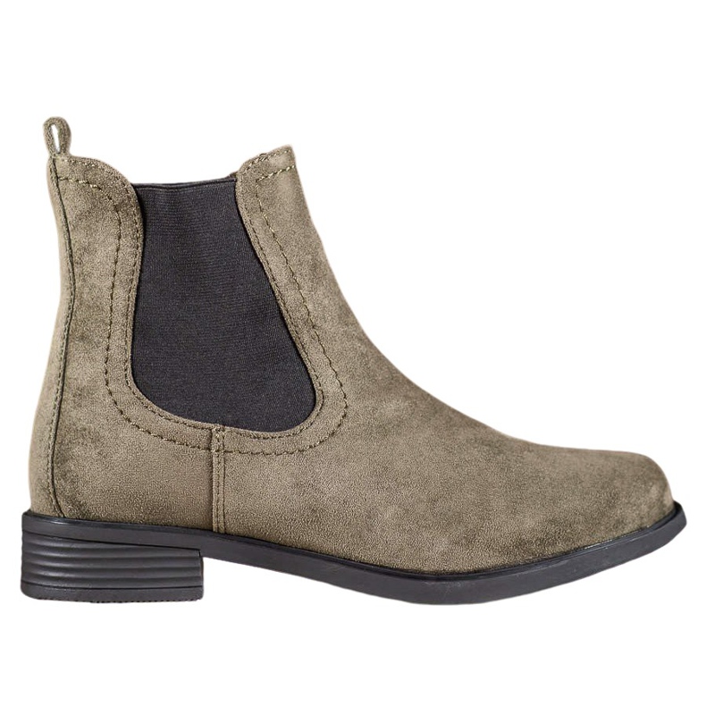 Ideal Shoes Bottines chelsea décontractées vert