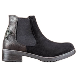 SHELOVET Bottines Chelsea avec une étoile le noir
