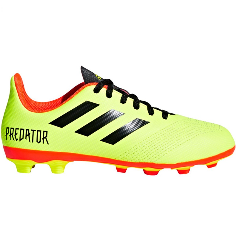 Jr adidas Predator 18.4 FxG Jr DB2321 chaussures de football multicolore vert