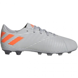 Chaussures de football Adidas Nemeziz 19.4 FxG Jr EF8305 multicolore gris