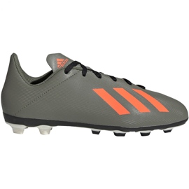 Chaussures de foot Adidas X 19.4 FxG Jr EF8377 multicolore gris Chaussures de foot Adidas X 19.4 FxG Jr EF8377 multicolore gris