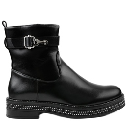 Bottines plates noires à losanges C-68 le noir