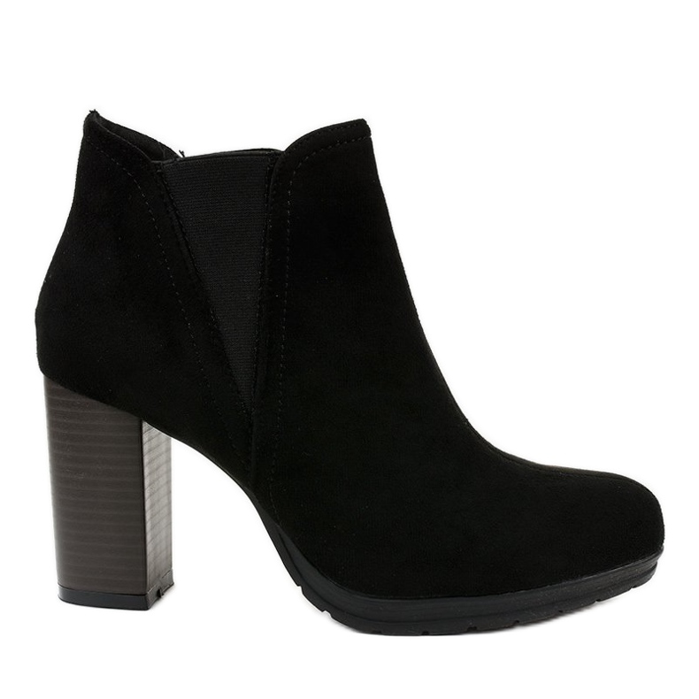Bottines en daim noir sur le poteau H9261 Jodhpur le noir