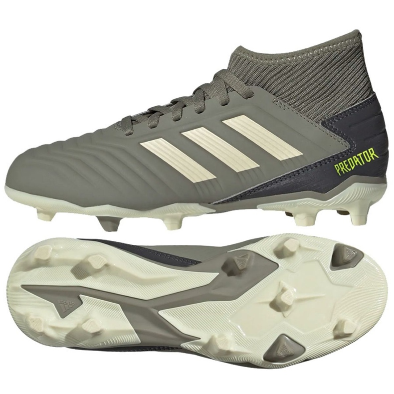 Chaussures de foot Adidas Predator 19.3 Fg Jr EF8215 gris