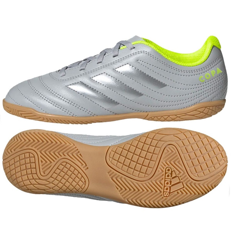 Chaussures d'intérieur adidas Copa 20.4 In Jr EF8354 gris argent Chaussures d'intérieur adidas Copa 20.4 In Jr EF8354 gris argent