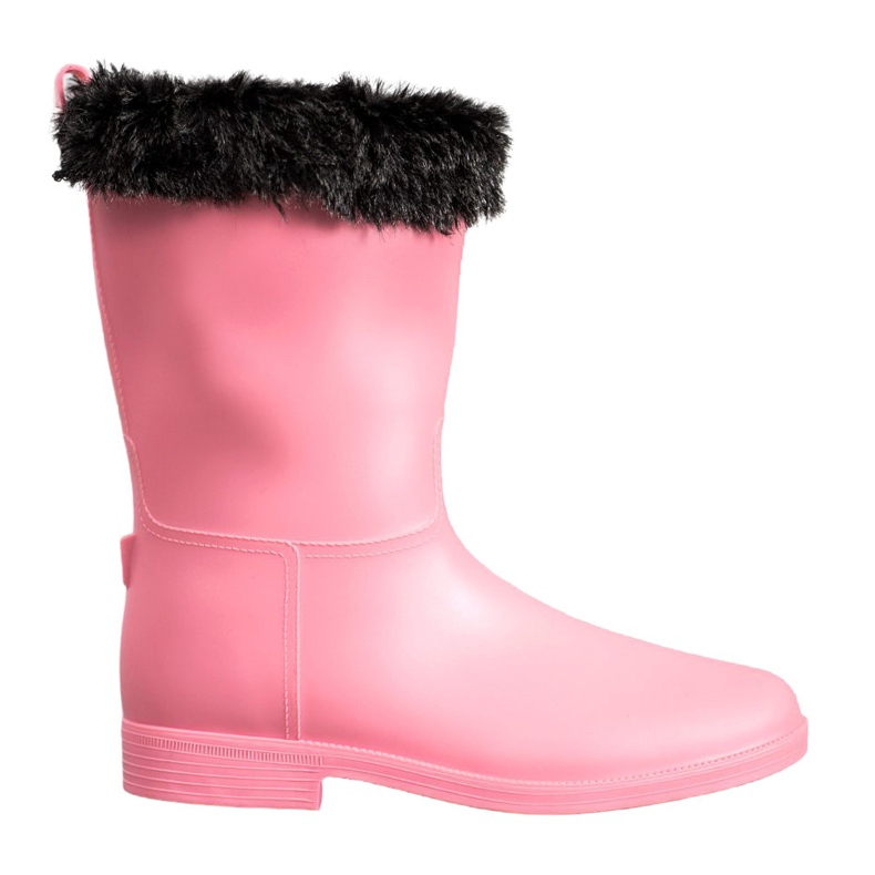 SHELOVET Bottes de pluie avec fourrure rose SHELOVET Bottes de pluie avec fourrure rose