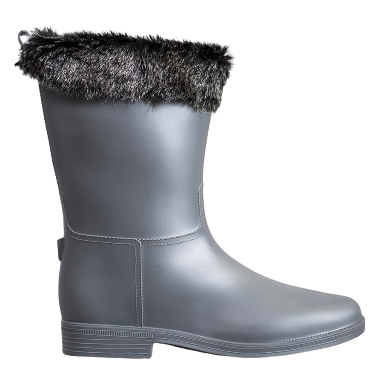 SHELOVET Bottes de pluie avec fourrure gris SHELOVET Bottes de pluie avec fourrure gris