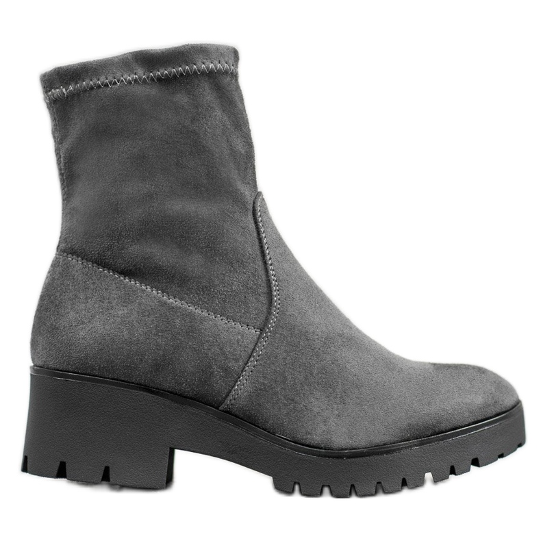 SHELOVET Bottines grises sur la plate-forme