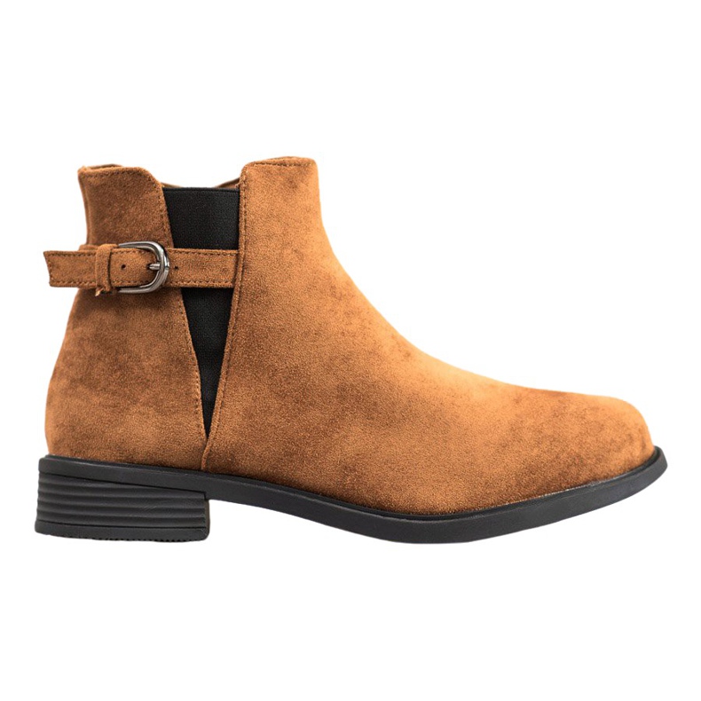 Ideal Shoes Bottines en daim brun