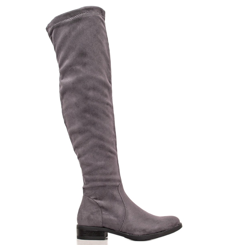 Super Mode Bottes en daim gris