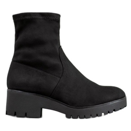 SHELOVET Bottes noires sur la plate-forme