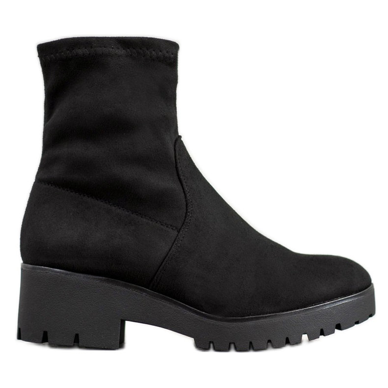 SHELOVET Bottes noires sur la plate-forme le noir